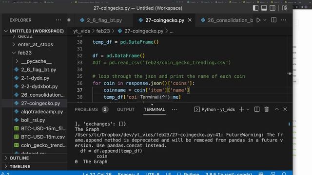 How to use CoinGecko in Python to find Low Cap GEMS (crypto altcoins) смотреть онлайн