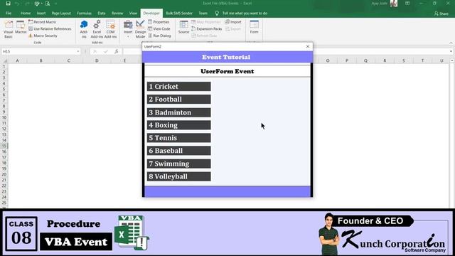 Excel VBA Events Tutorial by Aj as Developer | Excel VBA Change Events Class 8 смотреть онлайн