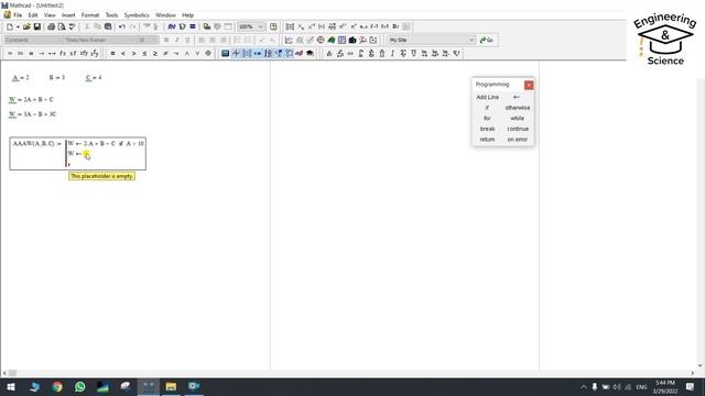 Tutorial 3: Conditional If statement Using Mathcad | Programming By MathCad смотреть онлайн