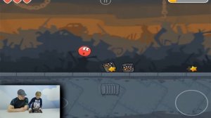 КРАСНЫЙ ШАРИК 4 Босс №3 и его Мрачная Фабрика - Даник проходит игру Red Ball 4