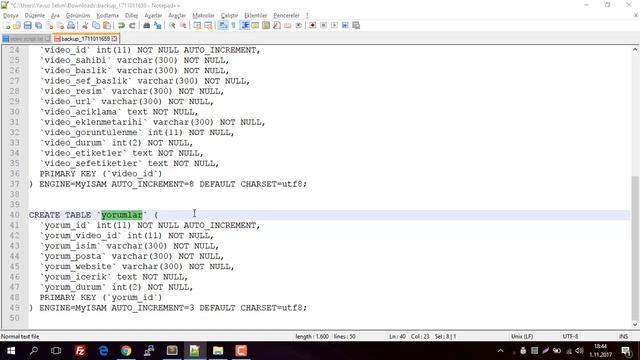 PDO Youtube Data API Video Scripti Kodlamak - Bölüm 1 смотреть онлайн
