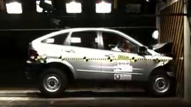 SsangYong Action 2WD 2008 Korean NCAP crash test смотреть онлайн
