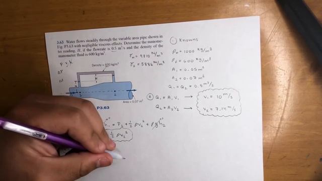 Fluid Mechanics - Water Flows Steadily Through the Variable Area Pipe смотреть онлайн