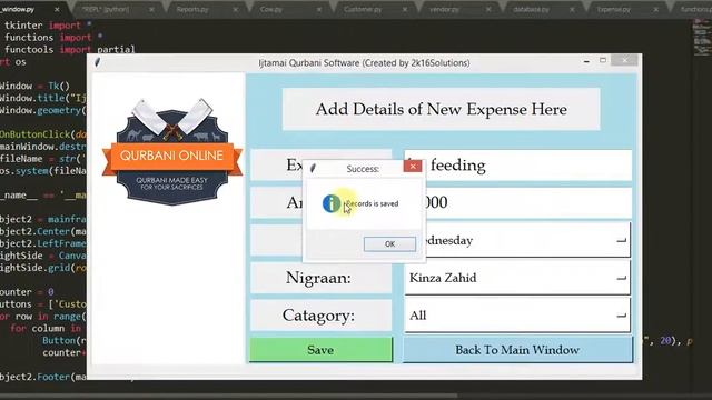 Qurbani Desktop Software build in Python, MySQL, Tkinter, ReportLab смотреть онлайн