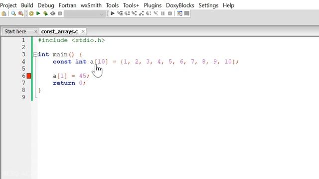 Constant Arrays in C смотреть онлайн