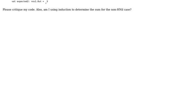Sum of HList (where all elements are Nat's) смотреть онлайн