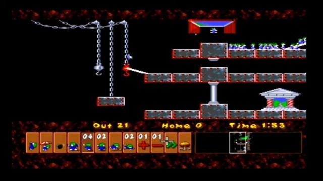 Lemmings & Oh No! More Lemmings PS1 Gameplay