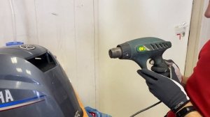 Замена наклеек на лодочном моторе Yamaha F9.9H