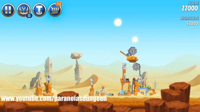 Angry Birds Star Wars II - Escape to Tattooine B2-8 [3 Star] смотреть онлайн