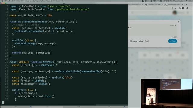 Michael Jackson - Composing Behavior in React or Why React Hooks are Awesome смотреть онлайн