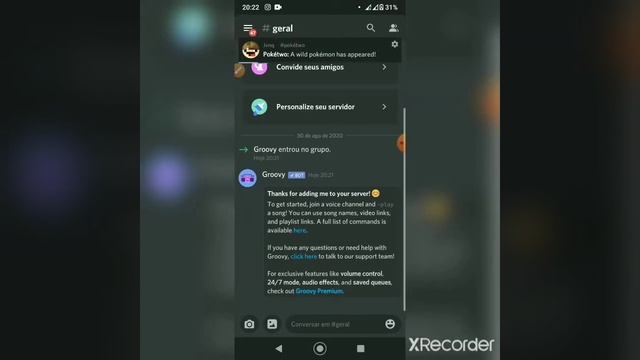 Como ter bot (Groovy) no seu server do discord смотреть онлайн