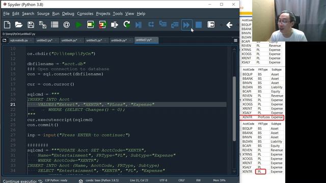 Python Programming - Python SQLite T03 - Insert, Update, Delete Row (Part 3/3) смотреть онлайн