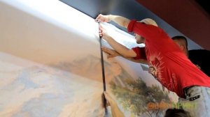 Фотообои ОБОИ ПРИНТ поклейка. Наклейка и монтаж фотообоев на стену.