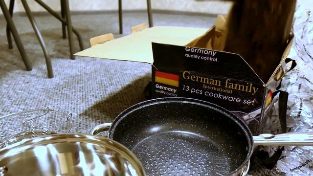 Обзор набора кастрюль German Family GF-2059 из нержавеющей стали 13 предметов Германия смотреть онлайн