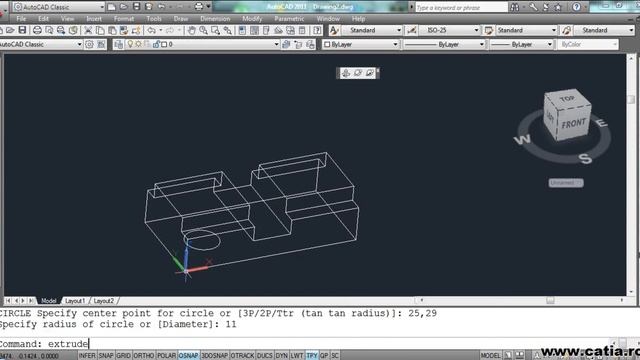 AutoCAD 3D video tutorial - bridle смотреть онлайн