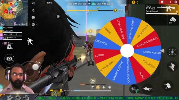 Free Fire Live 🔴 Redeem Code Giveaway 🔴 #DevilSInghGamer