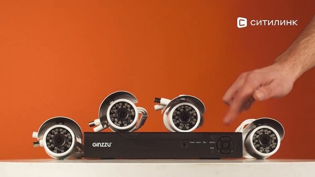 Обзор комплекта видеонаблюдения Ginzzu HK-842N | Ситилинк смотреть онлайн