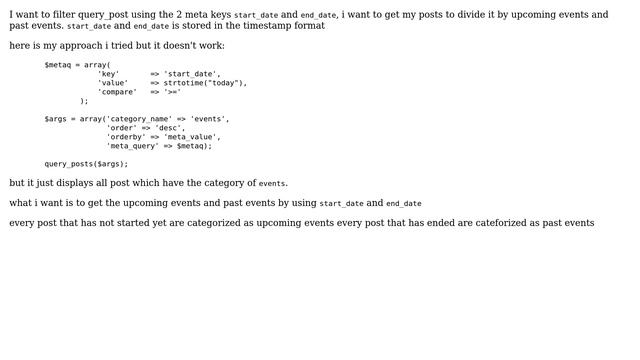 Wordpress: Filter Query Post by Custom Fields(by date) смотреть онлайн