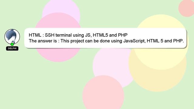 HTML : SSH terminal using JS, HTML5 and PHP смотреть онлайн