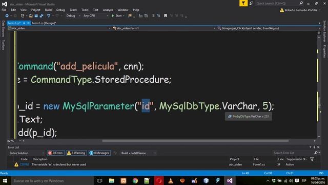 ABC mysql y C#- Agergar Registros смотреть онлайн