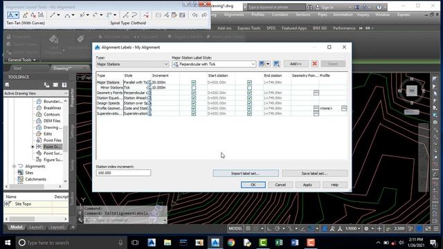 V-02 How to draw the road alignment in AutoCAD Civil 3D or Civil 3D Road design DDX смотреть онлайн