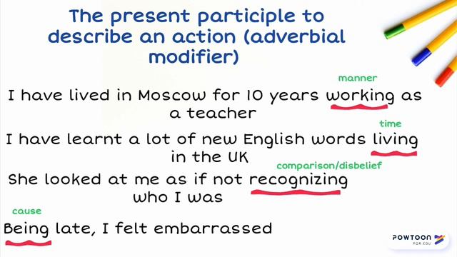 The Present Participle and The Perfect Participle in English смотреть онлайн