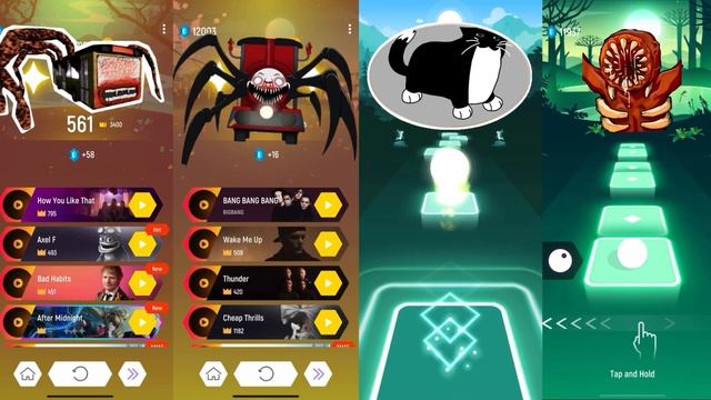 Bus Eater vs Maxwell Cat vs Choo Choo Charles vs Roblox Doors | Tiles Hop EDM Rush смотреть онлайн