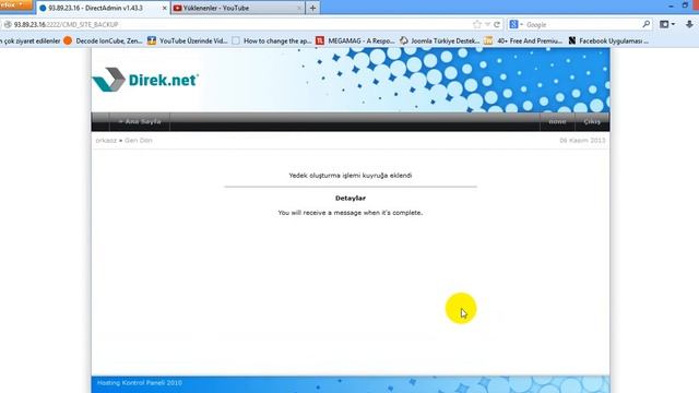 Direct Admin Yedek Alma смотреть онлайн