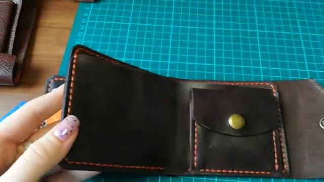 Работа с кожей.Кошелёк из натуральной кожи своими руками. Leather wallet смотреть онлайн