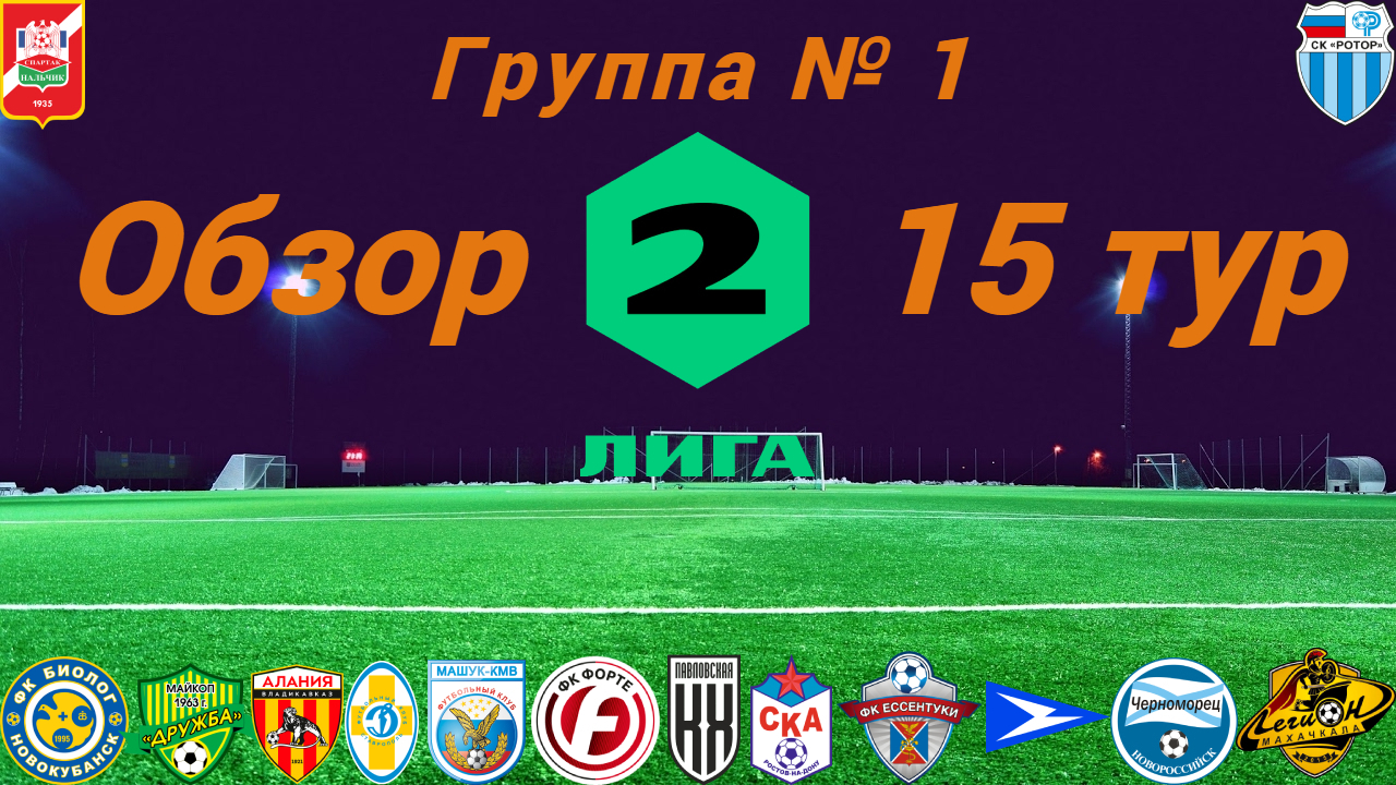 Вторая лига. Обзор 15-го тура группа № 1, сезон 2022/23 смотреть онлайн