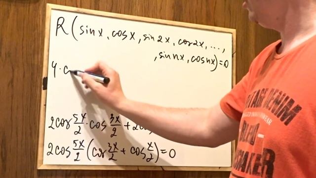 Уравнение cosx+cos2x+cos3x+cos4x=0 смотреть онлайн