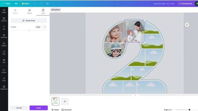 How Create Photo Collage With Canva Custom Frames Template смотреть онлайн