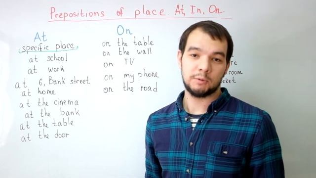 АНГЛИЙСКИЙ ЯЗЫК. ПРЕДЛОГИ МЕСТА AT, ON, ON смотреть онлайн