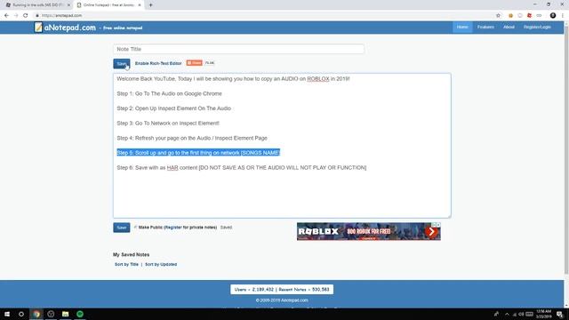 WORKING HOW TO COPY ROBLOX AUDIOS IN 2019! ? смотреть онлайн