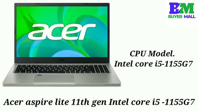Acer Aspire Lite 11th Gen Intel Core I5-1155G7. #acer #aceraspire #intel #intelcorei5