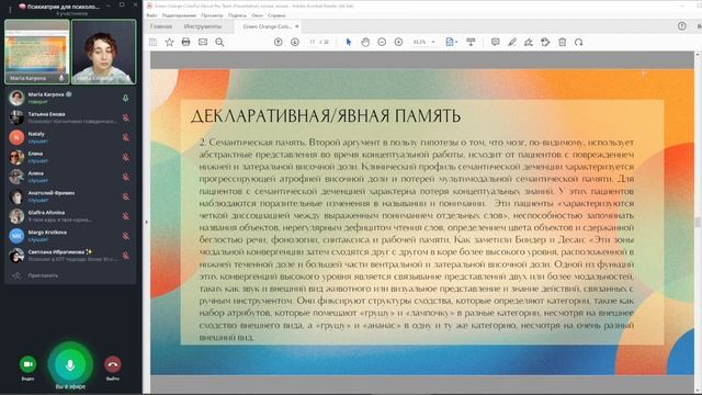 Нейробиология памяти. Долговременная память. Часть 3. смотреть онлайн