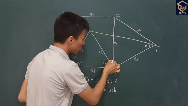 ABCD kvadrat, AEB va BCF teng tomonli uchburchaklar bo'lsa, x nechaga teng? смотреть онлайн