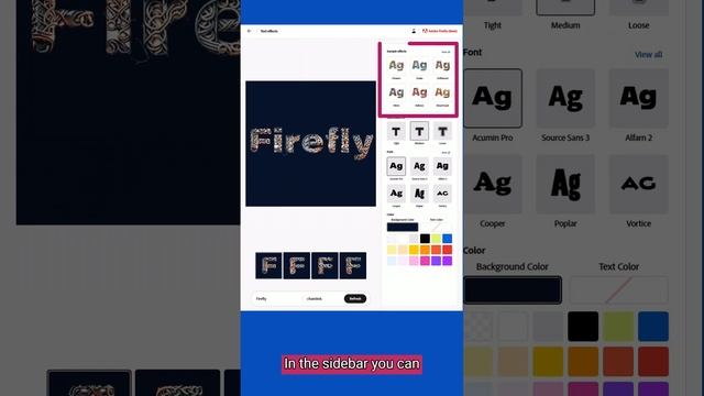 Adobe Firefly – Text Effects Tour