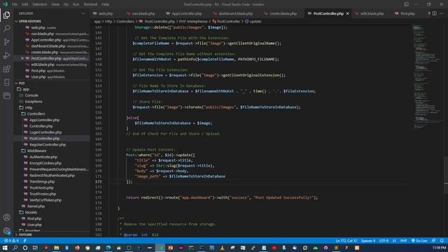Blog Site with HTML, CSS, Bootstrap n Laravel: 18 Editing and Deleting Posts смотреть онлайн