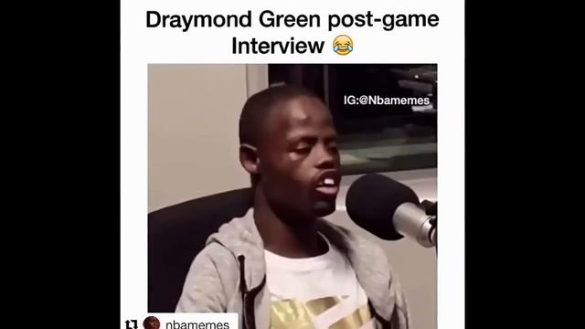 Draymond Green post game interview be like... смотреть онлайн