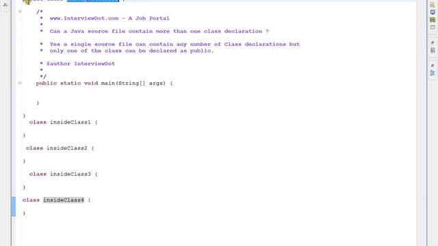 Can a Java source file contain more than one class declaration смотреть онлайн
