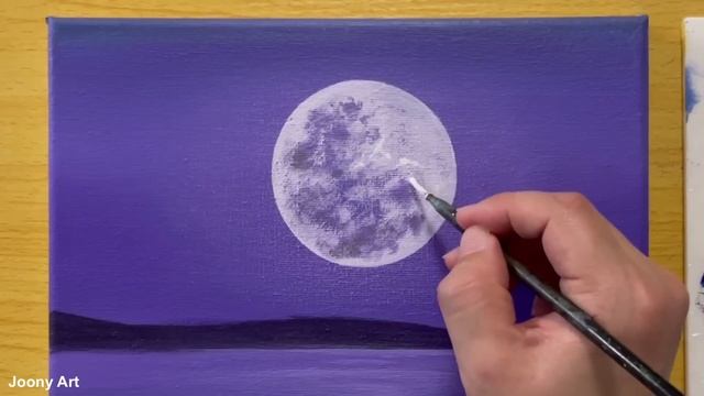 Full Moon Painting / Acrylic Painting for Beginners / STEP by STEP #173 / 보름달 풍경화 смотреть онлайн