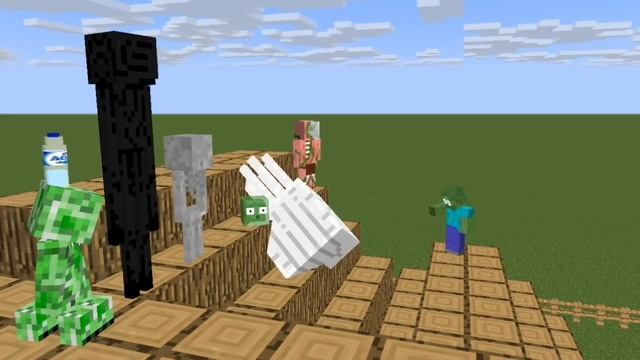 Monster School : BOTTLE FLIP + GOAT SIMULATOR CHALLENGE - Minecraft Animation смотреть онлайн