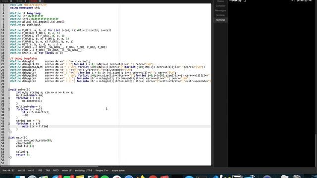Codeforces Round #490 (Div. 3) Explanation - C) Alphabetic Removals смотреть онлайн
