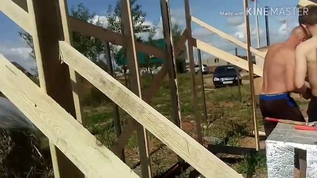 Строим козлятник.Стороительный VLOG.Часть 1. смотреть онлайн