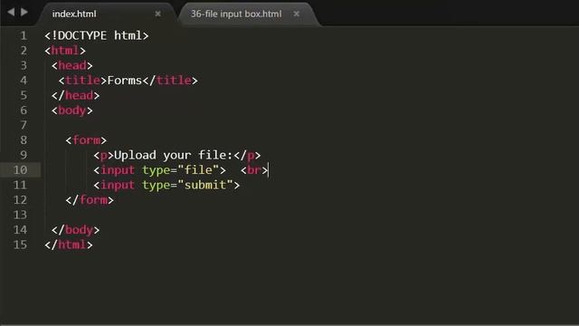 HTML Tutorials - 36 - File input and Submit buttons смотреть онлайн