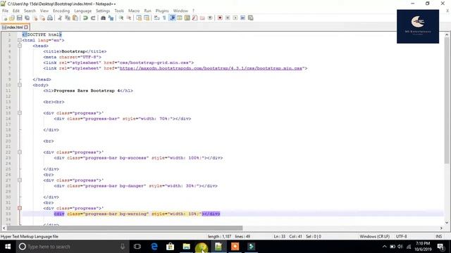 #12 Progress Bars Bootstrap 4 - Learn Bootstrap 4 tutorials for beginners - No Commentary смотреть онлайн