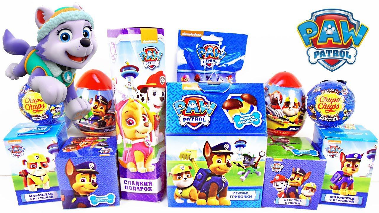 ЩЕНЯЧИЙ ПАТРУЛЬ Mix! СЮРПРИЗЫ, игрушки, мультсериал PAW PATROL Sweet Box, Kinder Surprise Unboxing