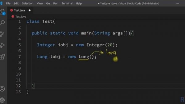 Java-47-Primitive to Object Type using Wrapper Class Constructor || Java Programming