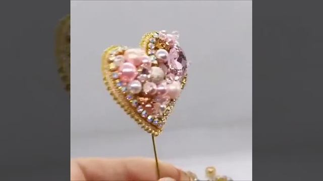 Брошь из бисера "Сердечко" Anaya Handmade смотреть онлайн